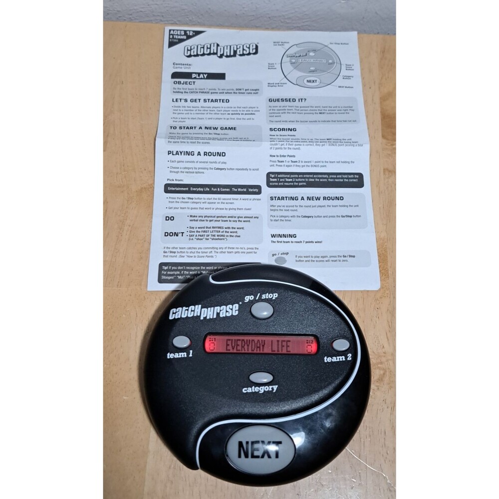 Catch Phrase Handheld Game Black Catchphrase B7389 2016